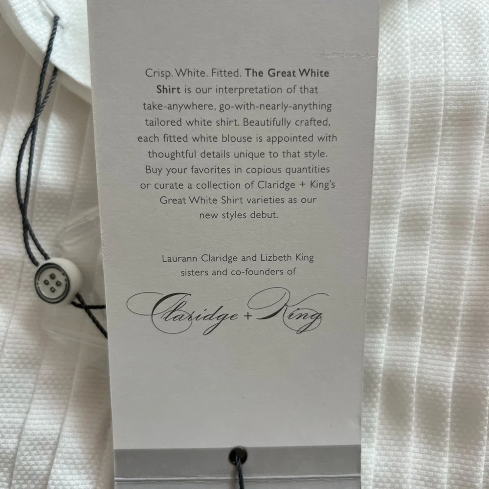 Chic White Women's Tuxedo Style shirt - Picture 4 of 8